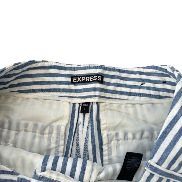 Express Blue Striped Shorts - Picture 3 of 3
